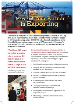 Maryland Exports Flyer